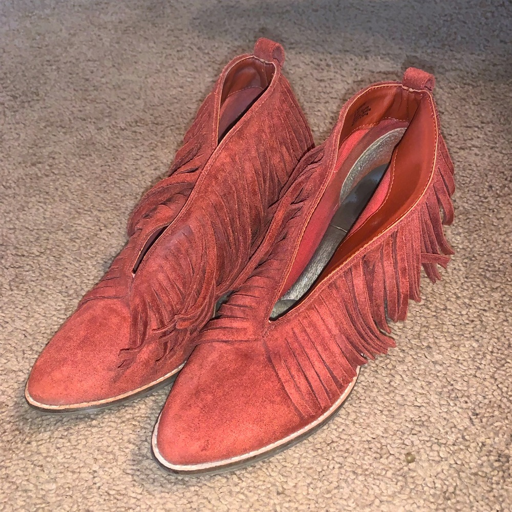 Fringe booties